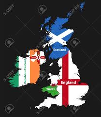 Inglaterra y escocia animarán un duelo cargado de historia por la segunda fecha de la eurocopa, en partido válido por el grupo d. Paises De Las Islas Britanicas Reino Unido Inglaterra Escocia Gales Irlanda Del Norte Y El Mapa De La Republica De Irlanda Combinados Con Banderas Ilustraciones Vectoriales Clip Art Vectorizado Libre De Derechos