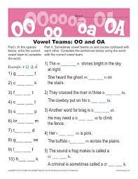 Complete the 'oa' handwriting line. Oo And Oa Vowel Worksheets