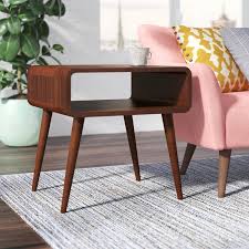 It combines a stylish slate gray metal frame with tempered clear glass. George Oliver Orlaith End Table Reviews Wayfair