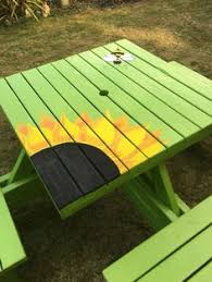 Garden Table Designs Painted Picnic Tables Picnic Table Makeover Plastic Picnic Tables