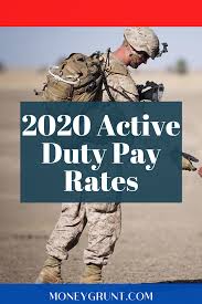 Military Pay Rates In 2020 Military Pay Military Pay Chart Active Duty
