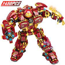 Iron man's hulkbuster armour is probably the most powerful suit in his arsenal, and it's coming back for avengers: Upgraded Version Marvel Iron Man Hulkbuster Avengers Infinity War Machine Building Blocks Super Heroes War Childrentoys Kids Toys
