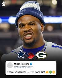 Fresh off of his major trade announcement, Micah Parsons is excited for a  fresh start in Green Bay 🧀 (h/t MicahhParsons11/X)