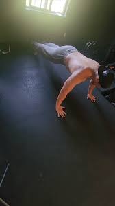 Got an upper body workout challenge for you... rules are simple.. song says  down, you come down about fist distance between chest and floor. Hold it  untill song says up and you push up. I tagged a ...