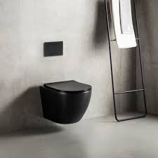Wc Suspendu Noir Sans Bride