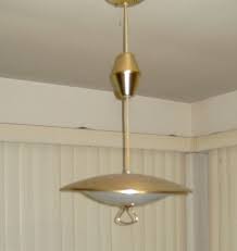 vintage 1960's pull down kitchen lamp
