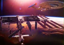 Nx 01 And The Iss Art By Koji Kuramura Star Trek Ships Star Trek Universe Star Trek