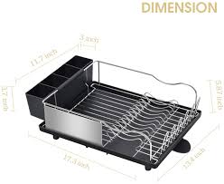 You understand that consent is not required to make a purchase. Kitchen Dining Optional 2 Direction Spout Drain Board Design Toolf Stainless Steel Dish Drying Rack Black Dish Rack With Anti Rust Frame Removable Large 4 Compartment Utensil Holder For Kitchen Countertop