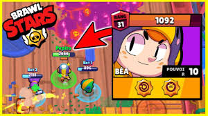 She shoots her mechanical drones at range, and her super sends forth an bea sends out a long range shot that, upon landing, supercharges her next shot to deal epic damage! Brawl Stars Nouveau Brawler Bea Gameplay Exclu Skins Star Powers Youtube