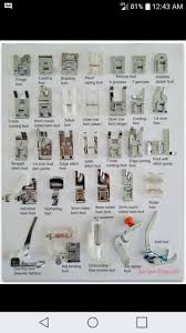 sewing machine feet sewing feet chart sewing hacks