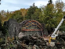 Most of these bridges are stone or masonry arch br. The Devils Bridge Under Construction October 2019 Kromlau Germany Pics