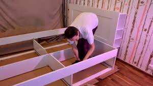 Brimnes bedframe met opberger en bedeinde 140x200 cm wit ikea von ikea brimnes bett 180x200 photo. Timelapse Of Ikea Brimnes Bed Assembly Youtube