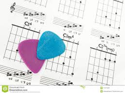 Guitar Picks On A Chords Chart Stock Image Image Of Guitar