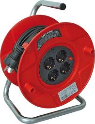An extension cord (us), power extender, drop cord, or extension lead (uk) is a length of flexible electrical power cable (flex) with a plug on one end and one or more sockets on the other end (usually of the same type as the plug). Extension Cord Reel Red Reset Button Not Staying Down Home Improvement Stack Exchange