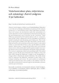Å gifte seg er en stor beslutning, også økonomisk og juridisk. Pdf Vaderkontraktet Plats Miljorattvisa Och Eskatologi I Astrid Lindgrens Vi Pa Saltkrakan