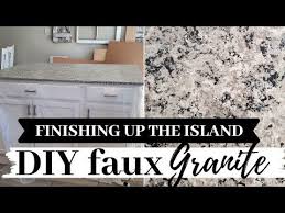 Diy Granite Look A Like Finishing Up The Kitchen Island Youtube In 2020 Chalk Paint Kitchen Cabinets Chalk Paint Kitchen Waverly Chalk Paint