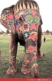 In India The Elephant Is A Treasure And Sometimes Also A Work Of Art Funsubstance Elephant Love Colorful Elephant Elephant