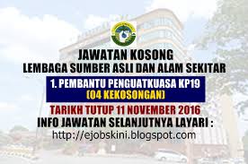 Every tree has a heart, care for it. Jawatan Kosong Lembaga Sumber Asli Dan Alam Sekitar Sarawak 11 November 2016