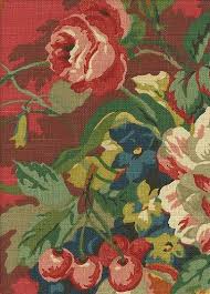 Queensland Crimson Queensland Crimson 100cotton 54wide Uproll H54 V27 French Country Fabric French Country Rug Country Cottage Decor