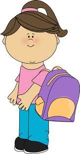 School Girl Wearing A Backpack School Clipart Clip Art Girl Backpacks School