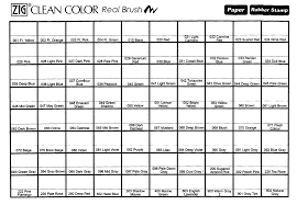 Kuretake Zig Clean Colour Real Brush Markers Colour Chart