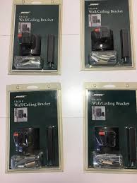 Lot Of 4 New Bose Ub 20b Wall Ceiling Bracket Speaker Mount Black Bose Speaker Mounts Mount Black Bose