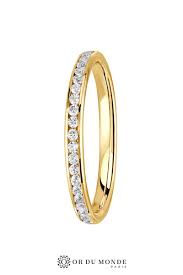Alliance Ruban Diamant 2 Mm Or Du Monde Diamant Or Alliance