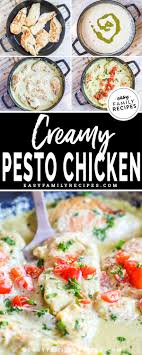 Husband Favorite Creamy Pesto Chicken In 2020 Recipes Pesto Chicken Easy Family Meals