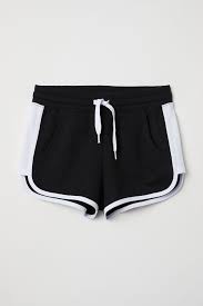 Black And White Shorts For Kids Shorts With Side Stripes Black Kids H M Us Girls Athletic Shorts Sporty Shorts Black Kids