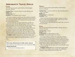 Three New Aerial Travel Spells Glide Swoop And Soar Alternatives To The Fly Spell Unearthedarcana