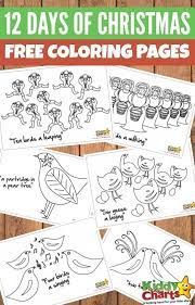 Fill the holiday with colorful pages that include anagrams, bookmarks, coloring. 12 Days Of Christmas Colouring Pages Complete Colouring Download