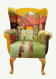 Fun Fabric With Interesting Placement Coolchair Loskutnoe Kreslo Pokrashennye Stulya Neobychnye Stulya