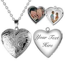 Personalised Heart Locket Necklace Heart Locket Heart Locket Necklace Heart Shaped Locket Necklace