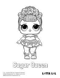 Sugar Queen Coloring Page Lotta Lol Lol Dolls Coloring Pages Kids Printable Coloring Pages