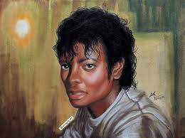 Michael Jackson. Beat it. (1982) . Portrait made with PanPastel