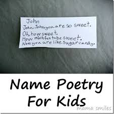 Poetry For Kids Name Poems Poetry For Kids Kids Poems Teaching Poetry