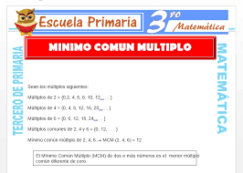 Get the free minimo comune multiplo @ youmath.it widget for your website, blog, wordpress, blogger, or igoogle. Minimo Comun Multiplo Para Tercero De Primaria Escuela Primaria
