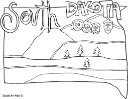 United States Coloring Pages Classroom Doodles Coloring Pages South Dakota Road Trip Kit