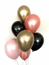 Pink Black And Gold Balloon Arch Pink Blush Balloons Blush And Black Balloons Gold And Etsy Pink Black Gold Party Black Balloons Black Party Decorations