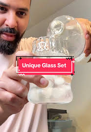 Glass with Crystal Straw Carrefour Store