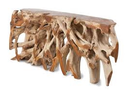 Bali Teak Root Console Table Console Table Rowe Furniture Console Table Base