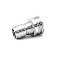 There are a number of common attachments available for the end of the hose, such as sprayers and sprinklers. Mtm Stainless Steel Garden Hose Quick Connect Plug 3 4 Male
