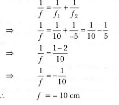 Find the image formed by two lenses in combination image 1 image 2 image formed by lens 1 11 1 11 pf (30)(10) q15cm p f. Two Thin Lenses Of Focal Lengths 10 Cm And 5 Cm Are Kept In Contact Sarthaks Econnect Largest Online Education Community