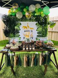 Theme Kids Birthday Party Ideas For Boys Wild One Balloondecorationdiy Boy Birthday Parties Jungle Theme Birthday Party Boys First Birthday Party Ideas