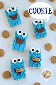 1st Birthday Rice Krispie Treats Cookie Monster Rice Krispie Treats Monster Cookies Rice Krispies Krispie Treats