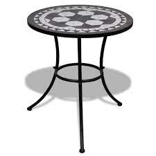 Small Round Table Garden Patio Bistro Furniture Outdoor Mosaic Ceramic Balcony Outdoor Patio Furniture Sets Mosaic Table Patio Furniture Sets