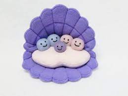 Stuffed Oyster Pearl Family Plush Toy Plush Toy Handmade Stuffed Animals Plush Stuffed Animals