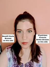 Sweeping a contour powder over your face won't make you look slimmer all over, it'll just look unnatural. Bougie Vs Broke Bronzers Review Of Benefit Hoola And Physicians Formula Bronzers Ish Mom