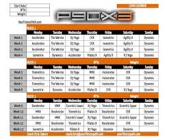 P90x3 Calendar Workout Schedule P90x3 Calendar P90x3 Workout