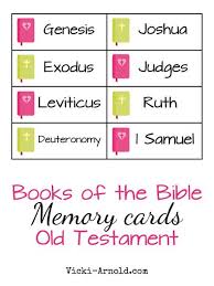 Books Of The Bible Memory Cards Old Testament Free Printable Simply Vicki Bible Memory Books Of The Bible Bible Cards